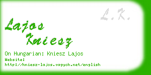 lajos kniesz business card